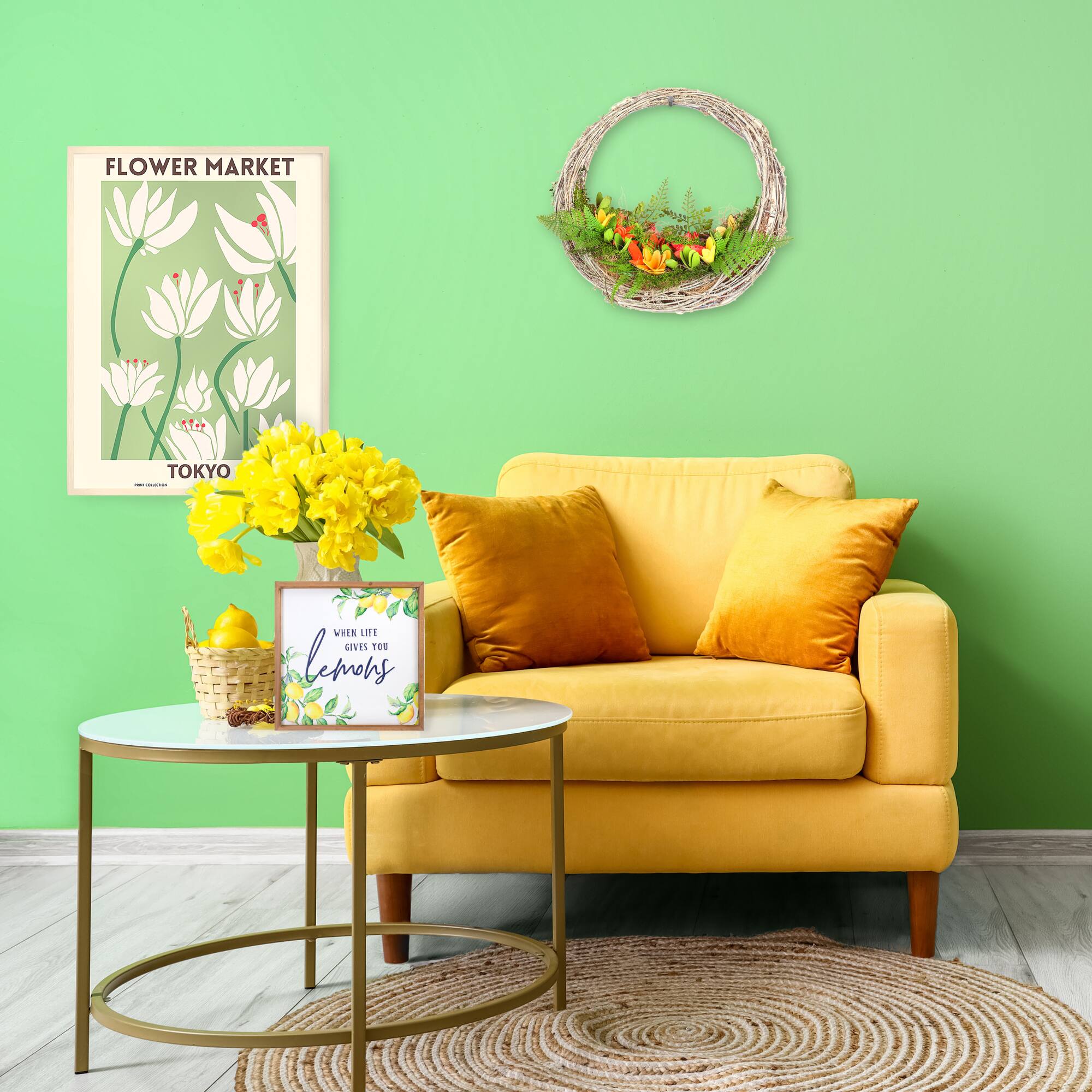 15" Spring Multi Floral